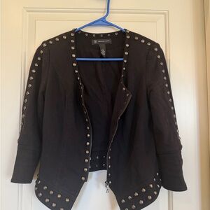 INC International Concepts Black Studded Blazer